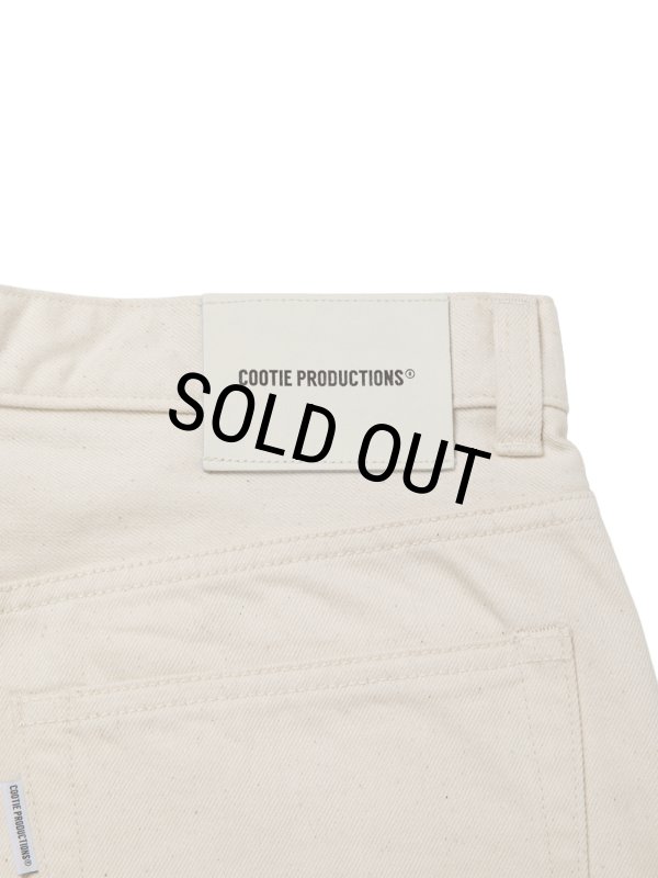 COOTIE PRODUCTIONS/12.5oz Denim 5 Pocket Square Leg Pants（Ivory