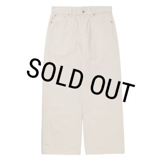 COOTIE PRODUCTIONS/12.5oz Denim 5 Pocket Square Leg Pants（Ivory