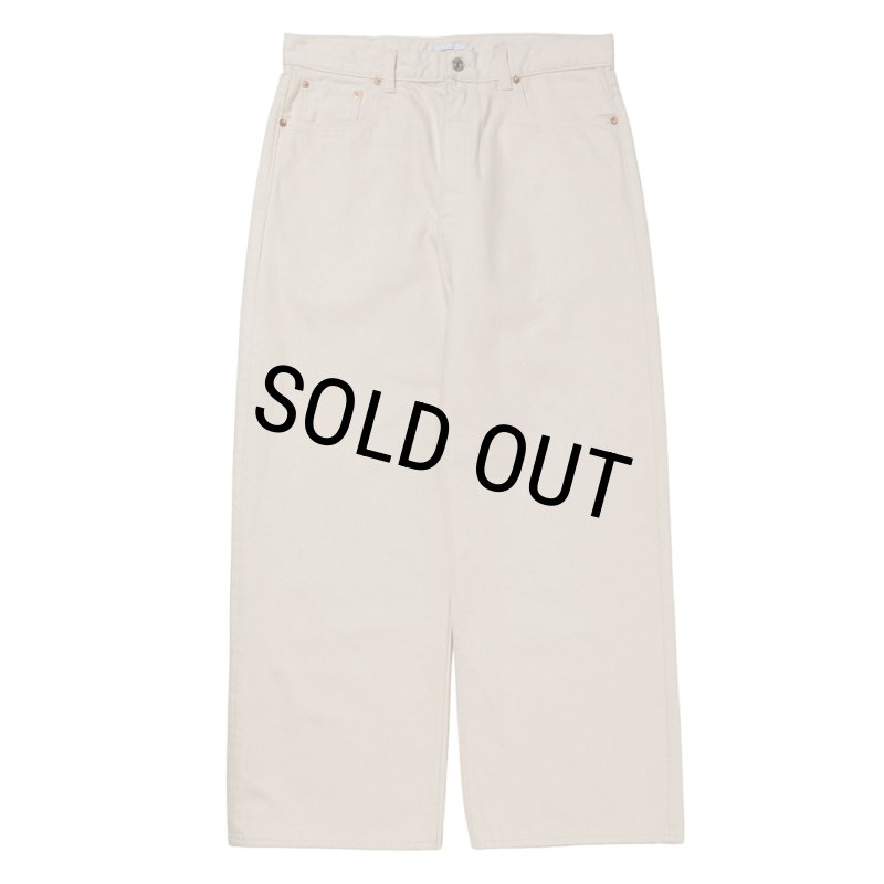 新品　COOTIE PRODUCTIONS デニムパンツ サイズL アイボリー COOTIE PRODUCTIONS/12.5oz Denim 5 Pocket Square Leg Pants（Ivory
