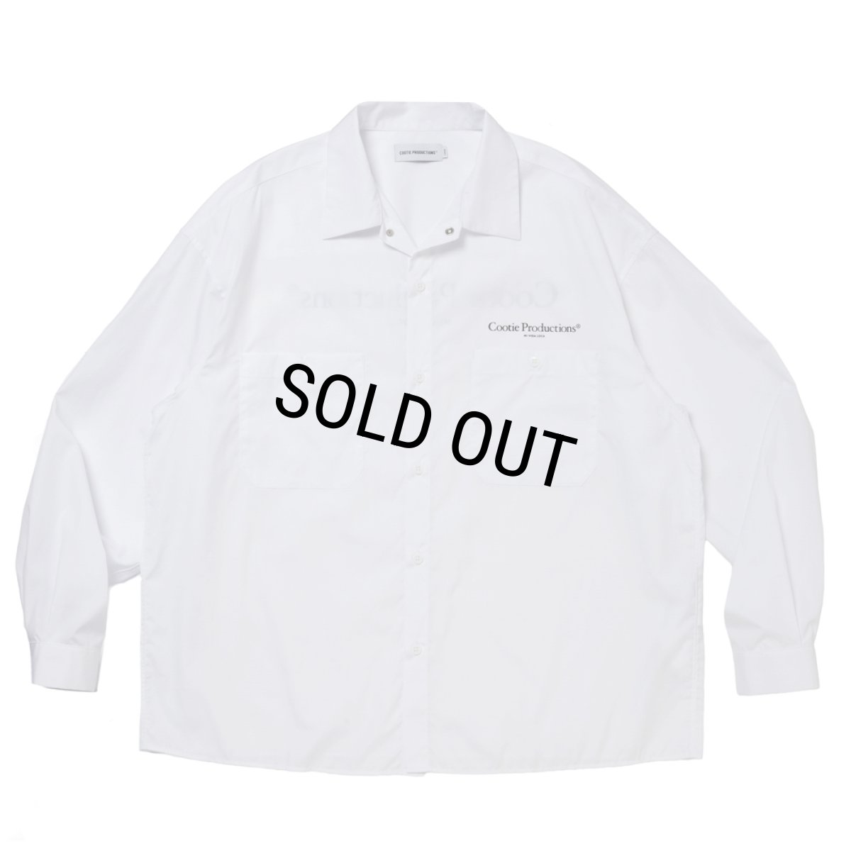 画像2: COOTIE PRODUCTIONS/Broad L/S Work Shirt（White）［ブロードワークシャツ-26春夏］ (2)