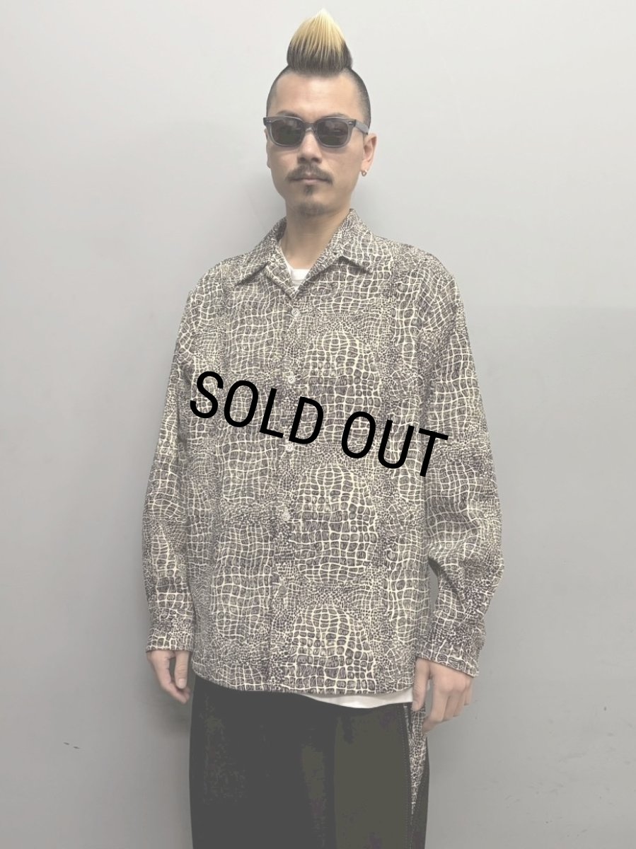 画像7: WACKO MARIA/WOLF'S HEAD / CORDUROY 50'S OPEN COLLAR SHIRT（ONE）［コーデュロイ50'Sオープンカラーシャツ-26春夏］ (7)