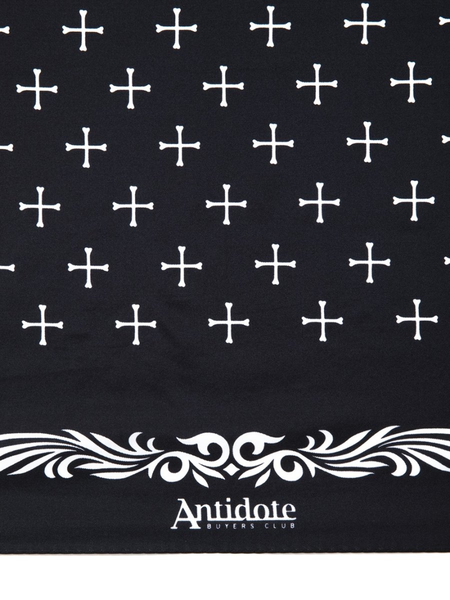 画像2: ANTIDOTE BUYERS CLUB/Silk Bandana（Black） (2)