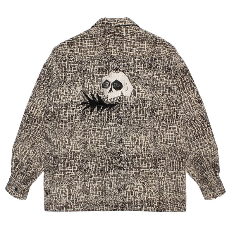 画像2: WACKO MARIA/WOLF'S HEAD / CORDUROY 50'S OPEN COLLAR SHIRT（ONE）［コーデュロイ50'Sオープンカラーシャツ-26春夏］