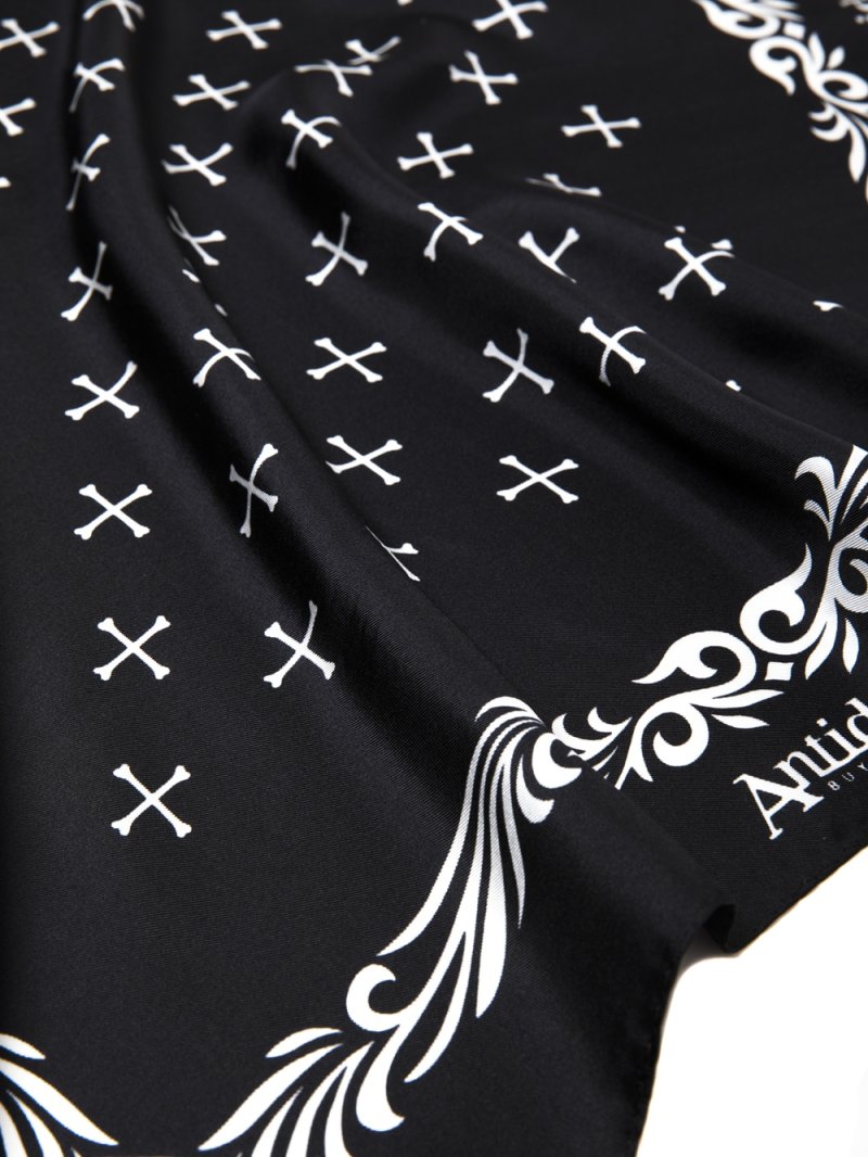 画像2: ANTIDOTE BUYERS CLUB/Silk Bandana（Black）