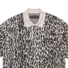 画像2: WACKO MARIA/LEOPARD JACQUARD KNIT POLO SHIRT（IVORY）［レオパードジャガードニットポロシャツ-26春夏］ (2)