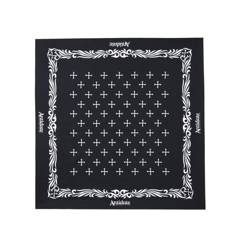 画像1: ANTIDOTE BUYERS CLUB/Silk Bandana（Black）