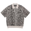 WACKO MARIA/LEOPARD JACQUARD KNIT POLO SHIRT（IVORY）［レオパード