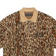 WACKO MARIA/LEOPARD JACQUARD KNIT POLO SHIRT（BEIGE）［レオパード