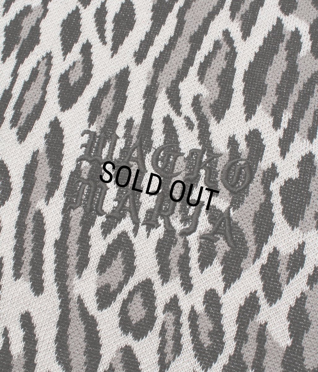画像3: WACKO MARIA/LEOPARD JACQUARD KNIT POLO SHIRT（IVORY）［レオパードジャガードニットポロシャツ-26春夏］ (3)