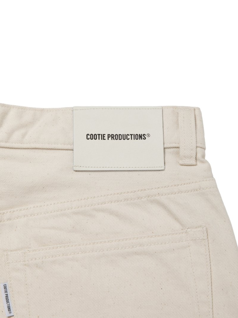 画像2: COOTIE PRODUCTIONS/12.5oz Denim 5 Pocket Square Leg Pants（Ivory）［デニムスクエアレッグパンツ-26春夏］