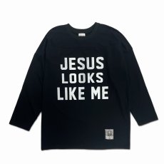 画像1: BUENA VISTA/Jesus looks like me football shirt（BLACK）［フットボールシャツ-26春夏］ (1)