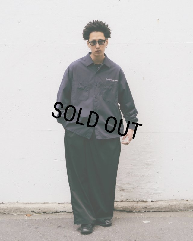 COOTIE PRODUCTIONS/Broad L/S Work Shirt（Black）［ブロードワーク