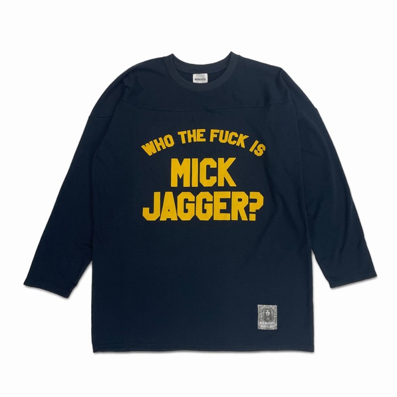 画像1: BUENA VISTA/Who the fuck is football shirt（NAVY）［フットボールシャツ-26春夏］