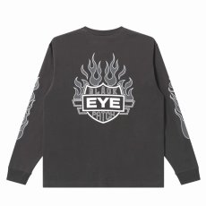 画像1: BlackEyePatch/FLAME RIDER LOGO L/S TEE（CHARCOAL） (1)