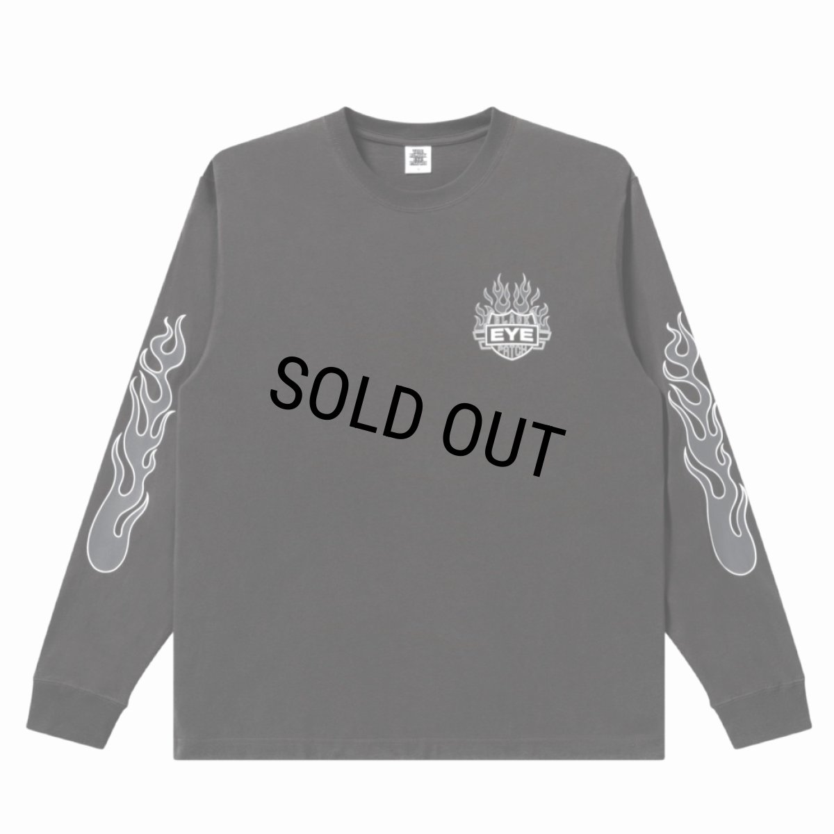 画像2: BlackEyePatch/FLAME RIDER LOGO L/S TEE（CHARCOAL） (2)