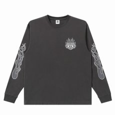 画像2: BlackEyePatch/FLAME RIDER LOGO L/S TEE（CHARCOAL） (2)