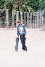 画像4: CHALLENGER/EAGLE C/N SWEAT（PEPPER BLACK）［イーグルクルーネックスウェット-26春夏］ (4)