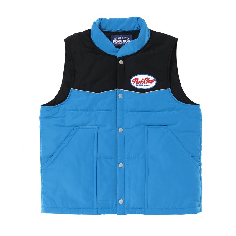 画像1: PORKCHOP/RACING VEST（BLUE/BLACK）［レーシングベスト-25秋冬］