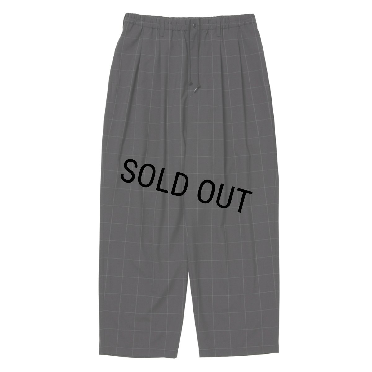 画像1: COOTIE PRODUCTIONS/T/W 2 Tuck Easy Pants（Check）［T/Wツータックイージーパンツ-26春夏］ (1)