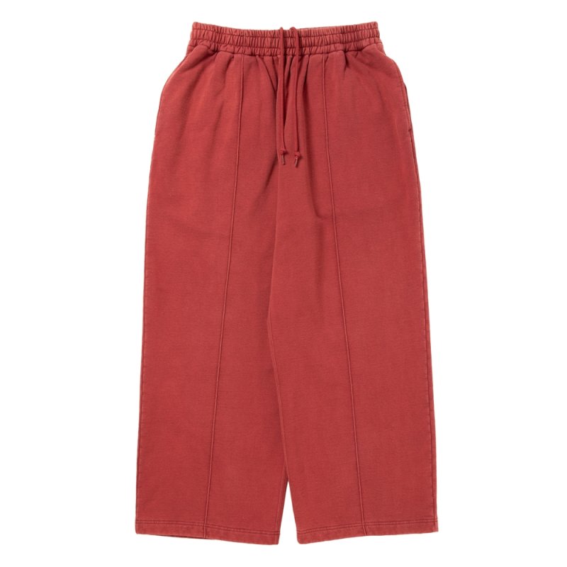 画像1: COOTIE PRODUCTIONS/AD Processing Pin Tuck Wide Sweat Easy Pants（Burgundy）［ピンタックワイドスウェットイージーパンツ-26春夏］
