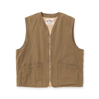 CALEE × BACK DROP ワッペン ベスト CALEE/ZIP VEST（OLIVE）［ジップベスト-26春夏］ - JONAS