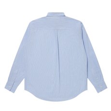 画像2: BlackEyePatch/GRINDCORE LOGO STRIPED L/S SHIRT（BLUE） (2)