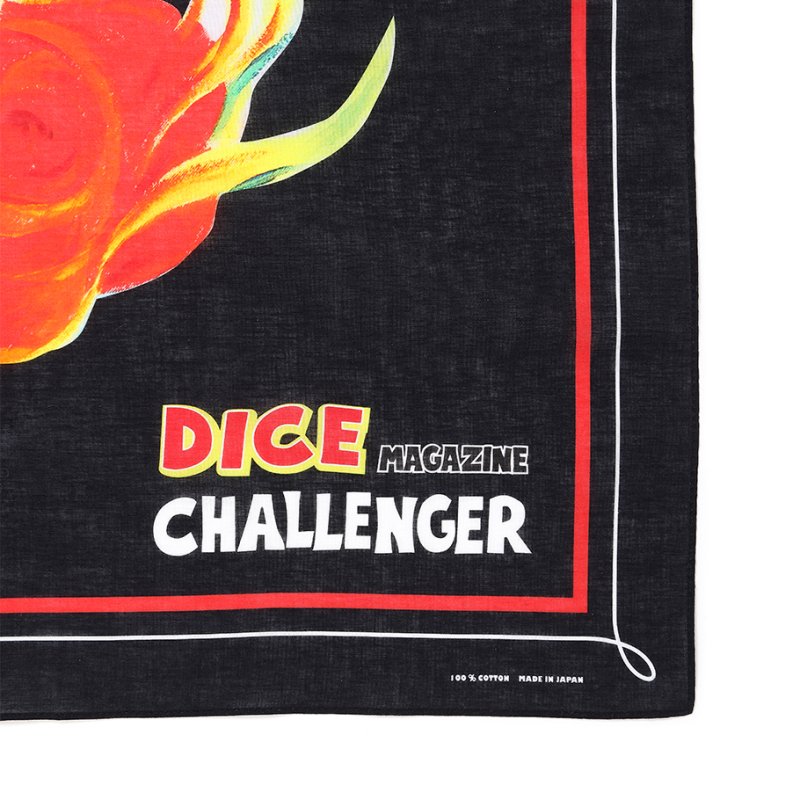 画像2: CHALLENGER/DICE BANDANA（BLACK）［ダイスバンダナ-26春夏］
