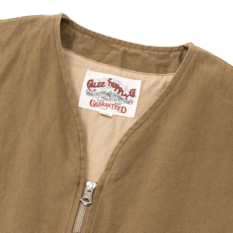CALEE/ZIP VEST（OLIVE）［ジップベスト-26春夏］ - JONAS