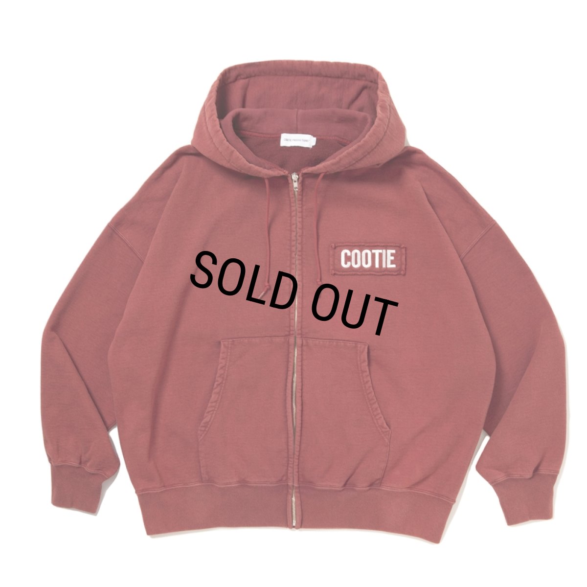 画像1: COOTIE PRODUCTIONS/AD Processing Sweat Zip Hoodie（Burgundy）［スウェットジップフーディー-26春夏］ (1)
