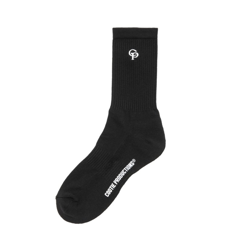 画像1: COOTIE PRODUCTIONS/N/C Middle Socks（Black）［ミドルソックス-26春夏］