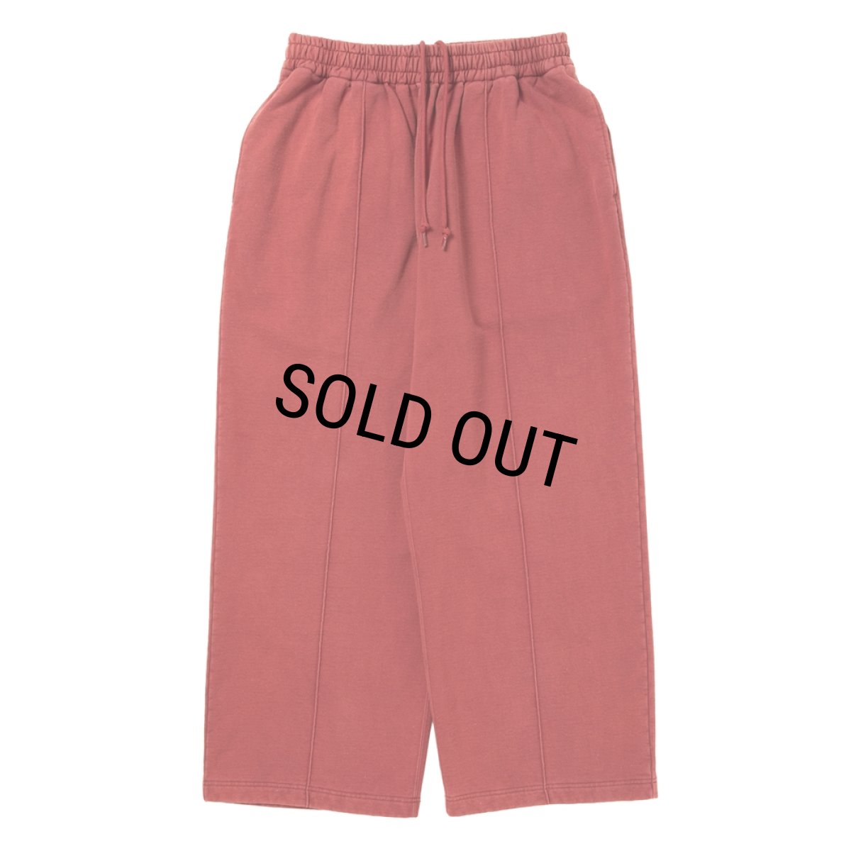 画像1: COOTIE PRODUCTIONS/AD Processing Pin Tuck Wide Sweat Easy Pants（Burgundy）［ピンタックワイドスウェットイージーパンツ-26春夏］ (1)