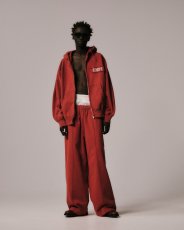 画像5: COOTIE PRODUCTIONS/AD Processing Pin Tuck Wide Sweat Easy Pants（Burgundy）［ピンタックワイドスウェットイージーパンツ-26春夏］ (5)