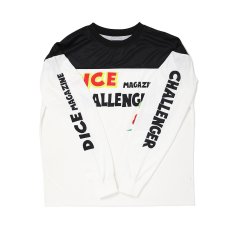 画像3: CHALLENGER/L/S DRY DICE TEE（WHITE/BLACK）［ドライダイス長袖T-26春夏］ (3)