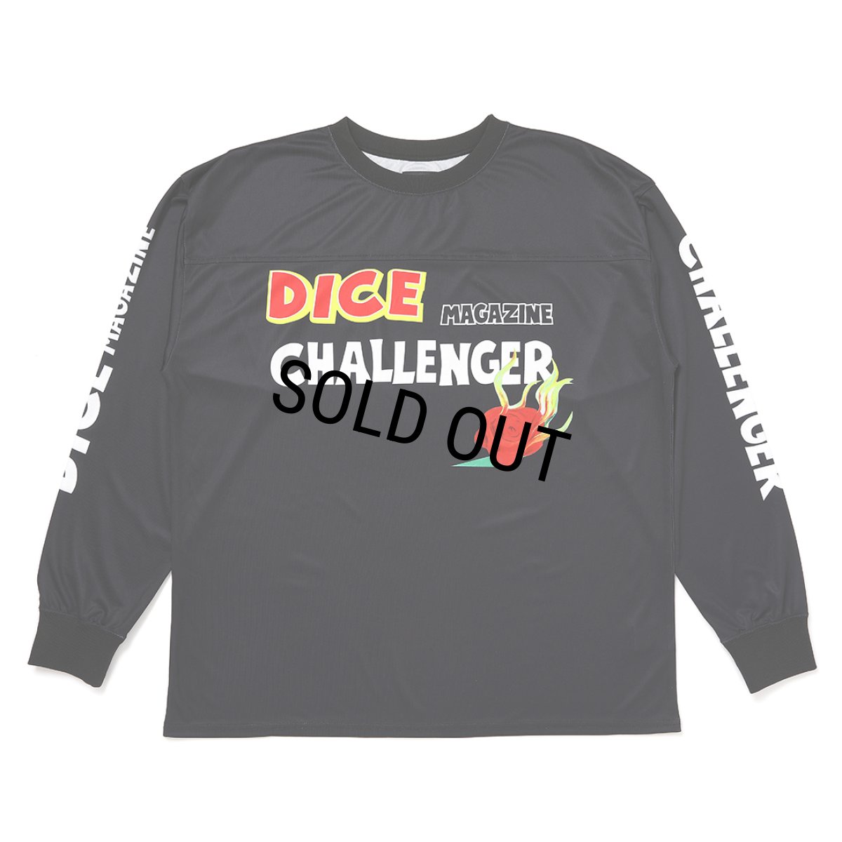 画像1: CHALLENGER/L/S DRY DICE TEE（BLACK）［ドライダイス長袖T-26春夏］ (1)