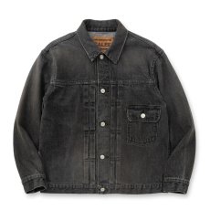 画像1: CALEE/1st TYPE DENIM JACKET（USED BLACK）［ファーストタイプデニムJKT-26春夏］ (1)