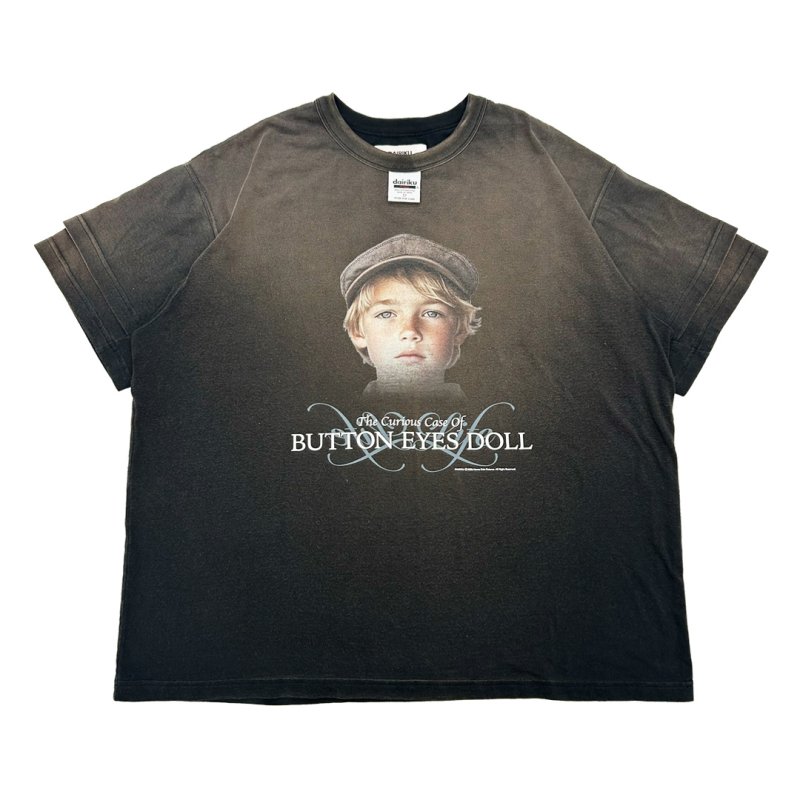 画像1: DAIRIKU/BUTTON EYE DOLL Sunburn H-S Tag Tee（Sunburn Black）［プリントT-26春夏］