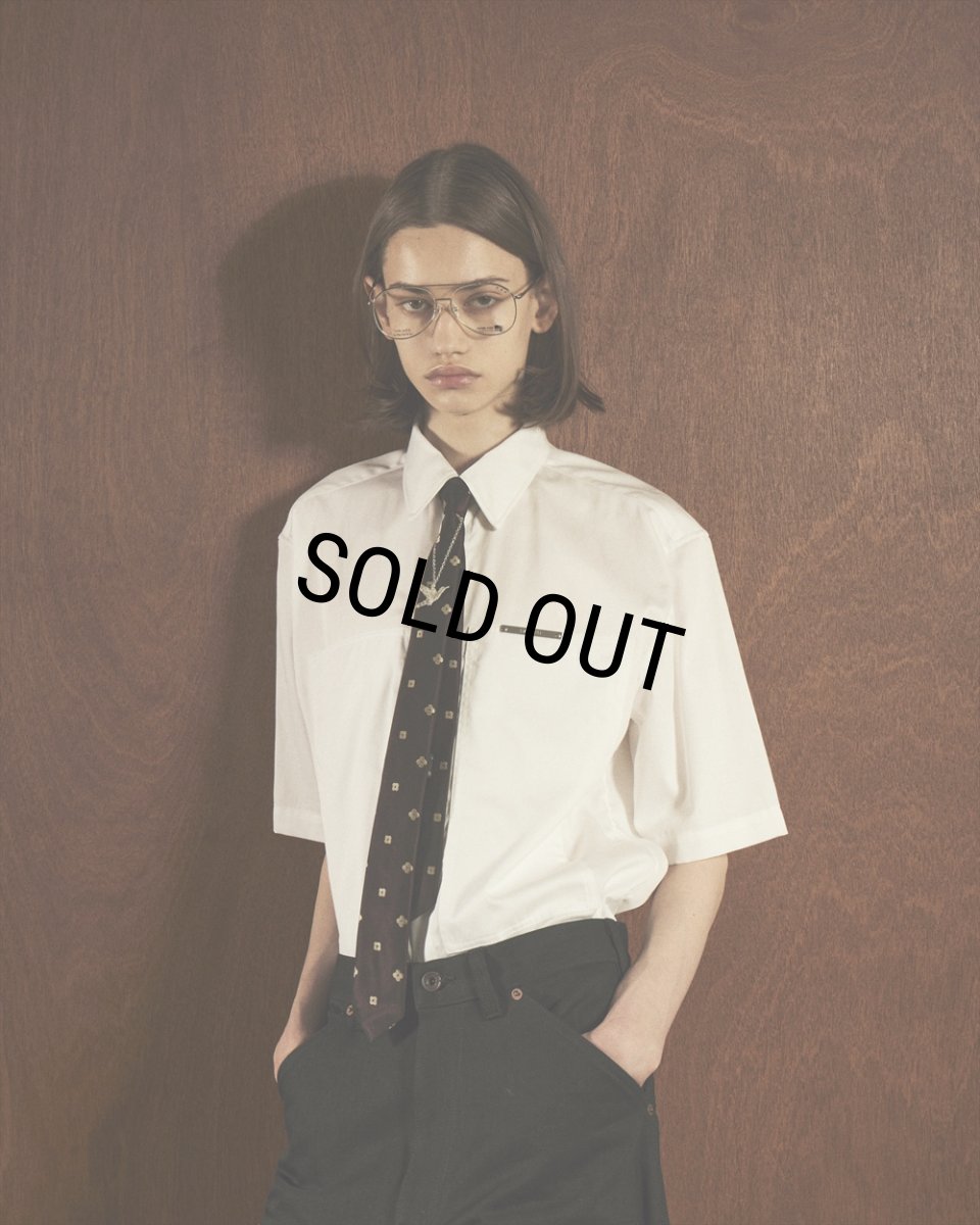 画像2: 【30%OFF】DAIRIKU/"Benjamin" W-PKT Dress H-S Shirt（White）［ダブルポケットドレスシャツ-26春夏］ (2)