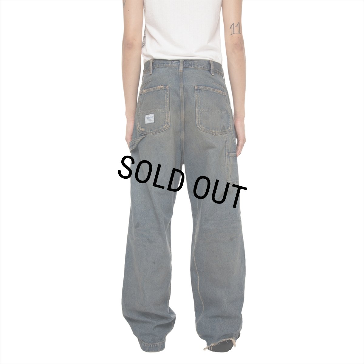 画像4: DAIRIKU/80Year Damage Painter Denim Pants（Indigo）［ダメージペインターデニムパンツ-26春夏］ (4)