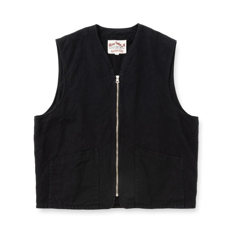 画像1: CALEE/ZIP VEST（BLACK）［ジップベスト-26春夏］