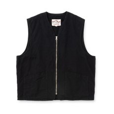 画像1: CALEE/ZIP VEST（BLACK）［ジップベスト-26春夏］ (1)