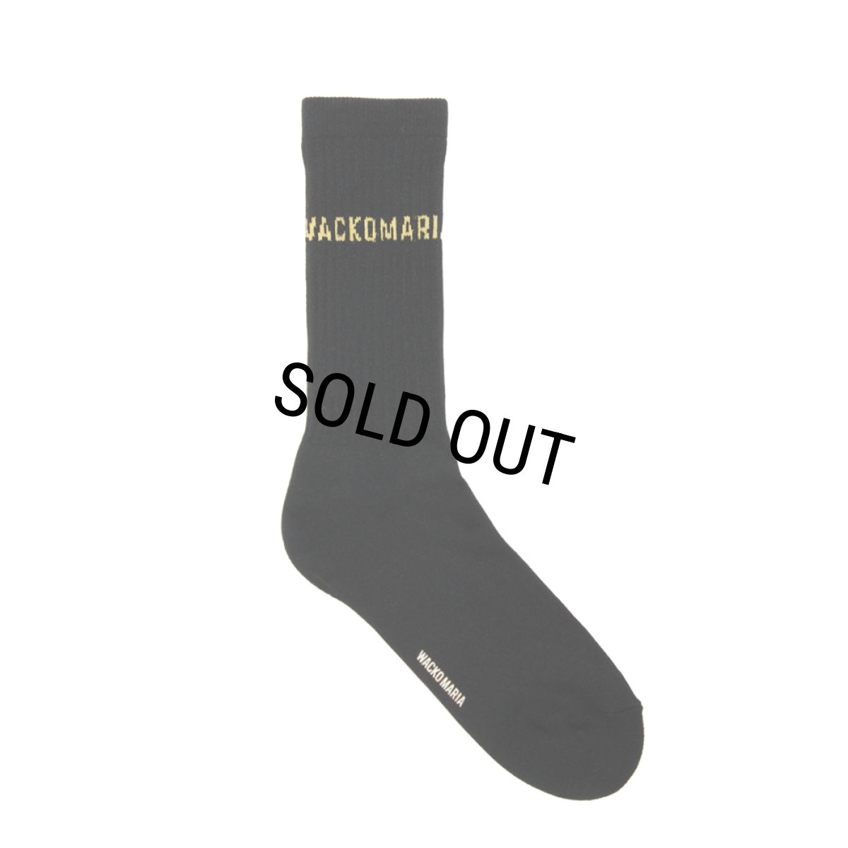 画像1: WACKO MARIA/SPORTS SOCKS（BLACK/YELLOW）［スポーツソックス-26春夏］ (1)
