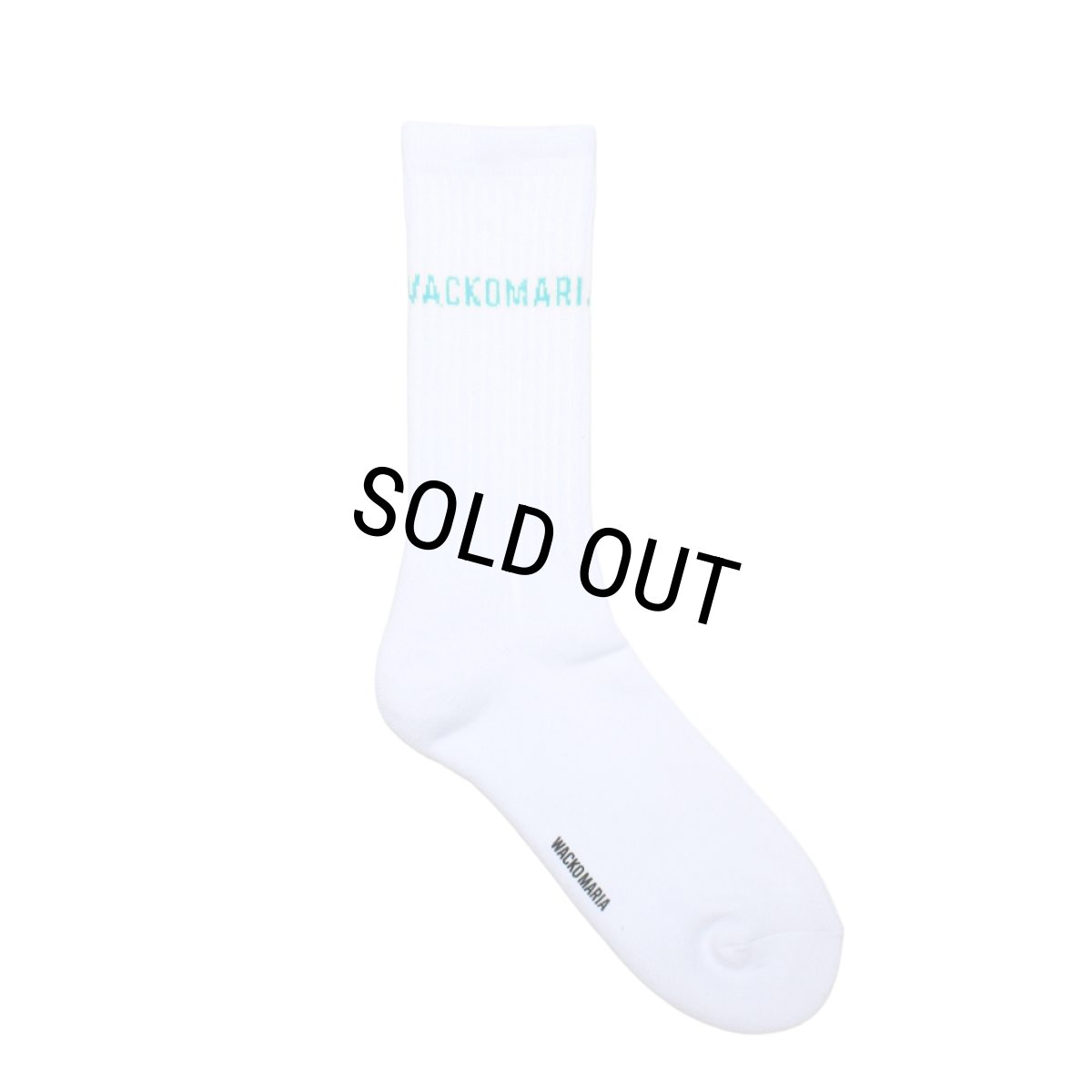 画像1: WACKO MARIA/SPORTS SOCKS（WHITE/GREEN）［スポーツソックス-26春夏］ (1)