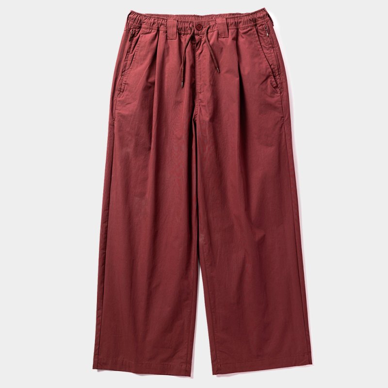 画像1: TIGHTBOOTH/BAGGY PIPE PANTS（Burgundy）［バギーパイプパンツ-26春夏］