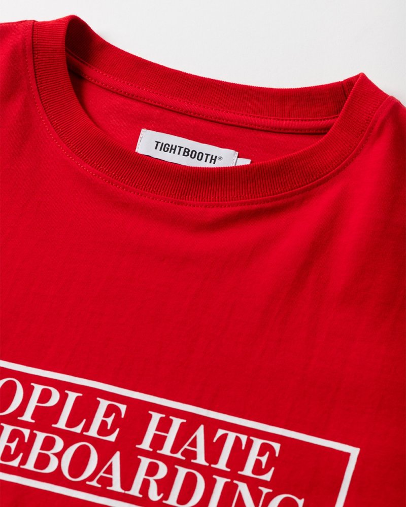 画像2: TIGHTBOOTH/PEOPLE HATE SKATE S/S T-SHIRT（Red）［ピープルヘイトスケートT-26春夏］