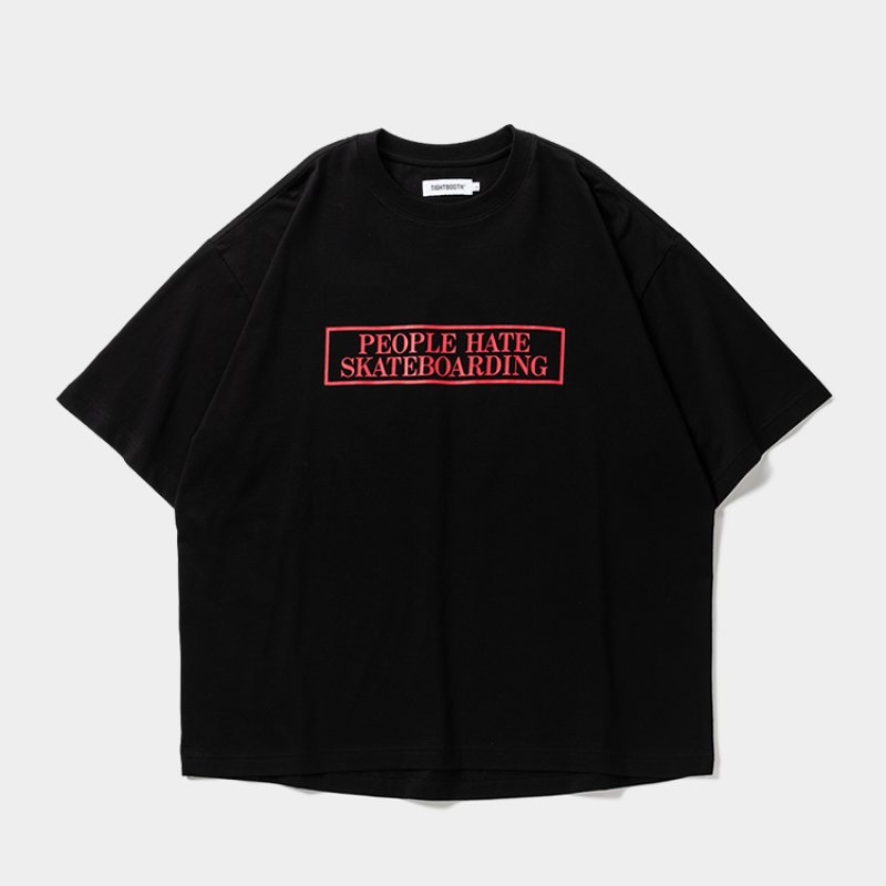 画像1: TIGHTBOOTH/PEOPLE HATE SKATE S/S T-SHIRT（Black）［ピープルヘイトスケートT-26春夏］