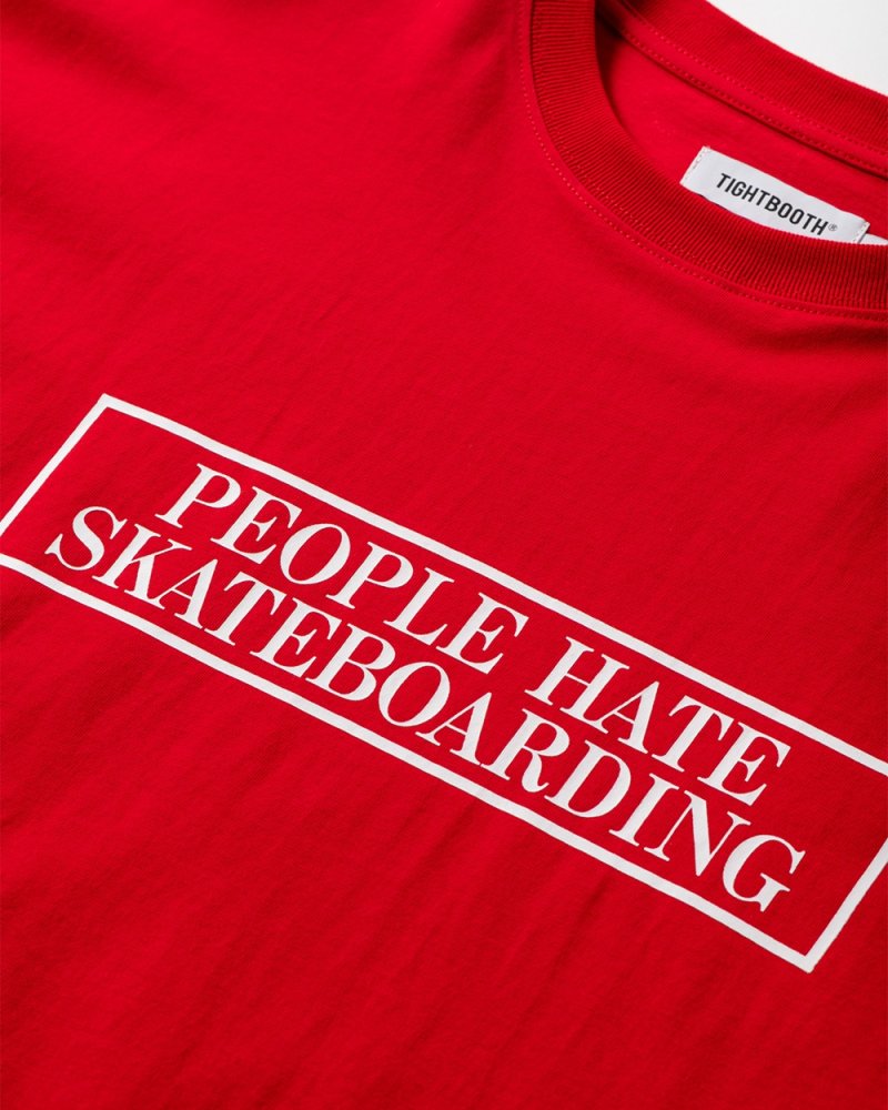 画像3: TIGHTBOOTH/PEOPLE HATE SKATE S/S T-SHIRT（Red）［ピープルヘイトスケートT-26春夏］