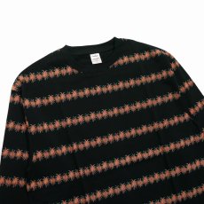 画像2: exodus brand/GLASS STRIPE L/S T SHIRT（BLACK）［ガラスストライプ長袖T-26春夏］ (2)