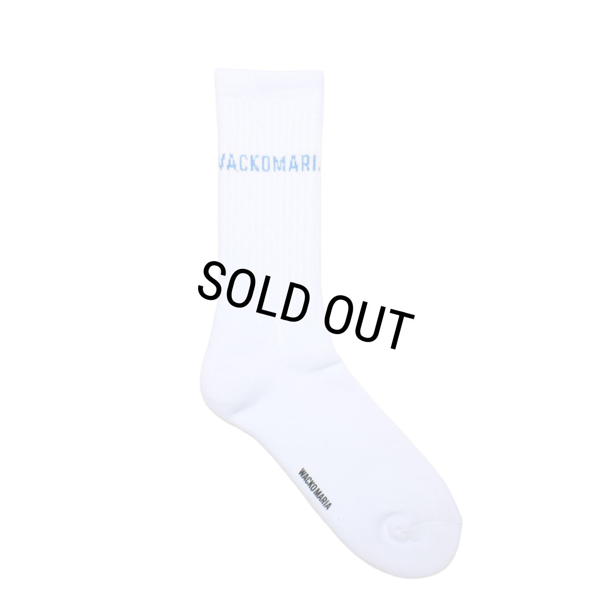 画像1: WACKO MARIA/SPORTS SOCKS（WHITE/BLUE）［スポーツソックス-26春夏］ (1)