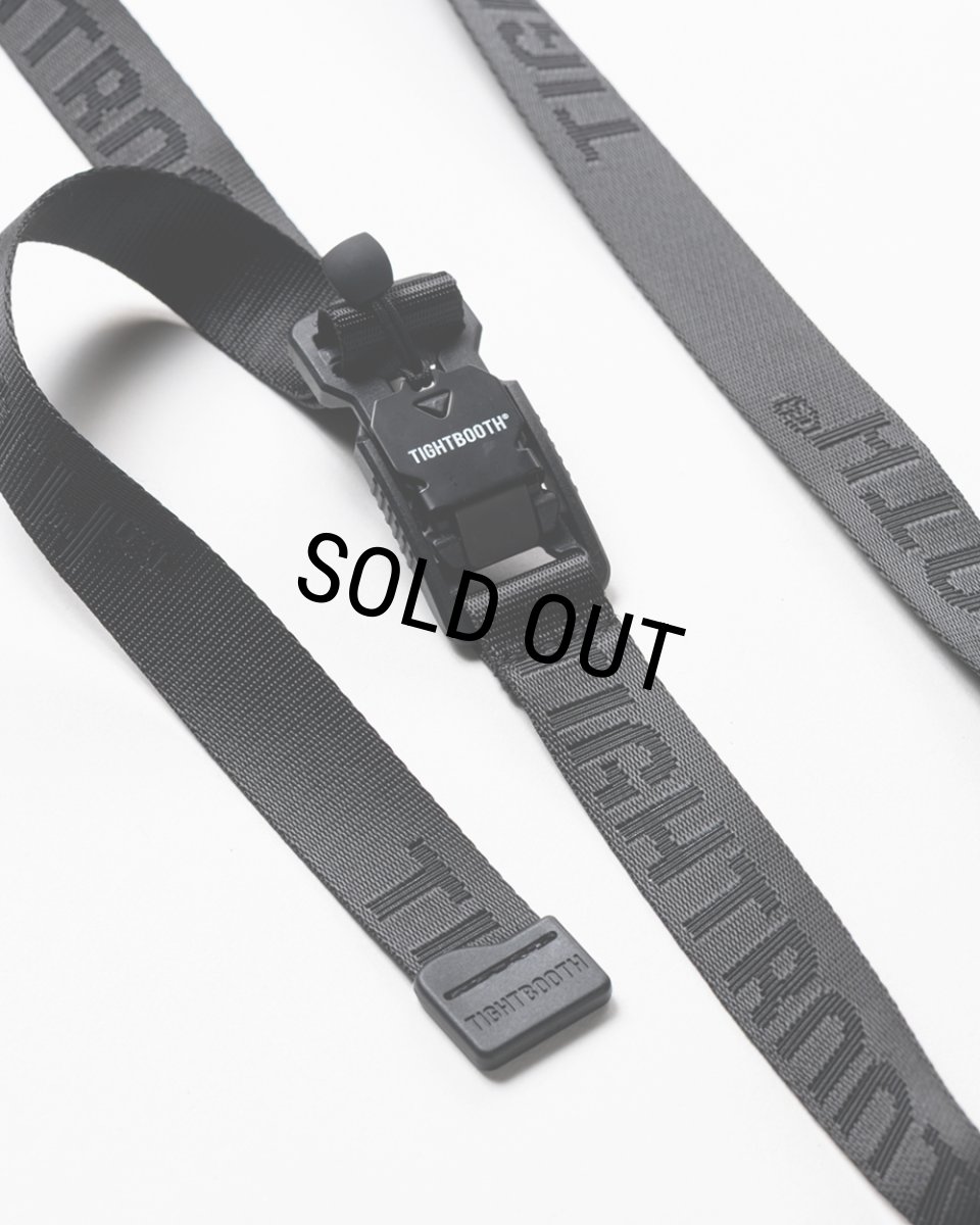 画像3: 【20%OFF】TIGHTBOOTH/JACQUARD LOGO BELT（Black）［ジャガードロゴベルト-26春夏］ (3)
