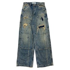 画像1: DAIRIKU/80Year Damage Painter Denim Pants（Indigo）［ダメージペインターデニムパンツ-26春夏］ (1)